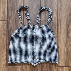 Madewell Black and White Gingham Cam